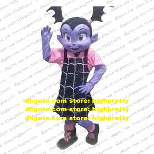 ADS Vampir Kız Maskot Kostüm Mor Draculaura Asi Vampirina Yetişkin Karikatür Karakter Spor Parti Atletizm zx2616