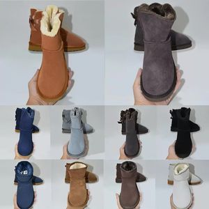 Kadın Kar Botları Kış Diz Üzerinde Moda Üçlü Siyah Kestane Mor Pembe Lacivert Gri Ayak Bileği Çizme Kadın Bayanlar Sıcak Tutmak Tasarımcı Patik Ayakkabı 36-41