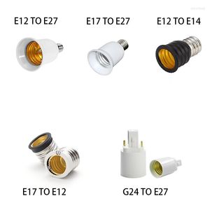 Lamba tutucular tabanları E12 E14 E17 E27 G24 Tutucu Dönüştürücü Adaptörü Ana Sayfa Profesyonel LED Ampul Soket Değiştirici