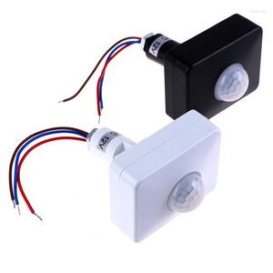 Anahtar Hareket Sensörü Otomatik Kızılötesi AC 110V 220V PIR Detektörü DC 12 Volt Lamba Işık dış mekan zamanlayıcısı