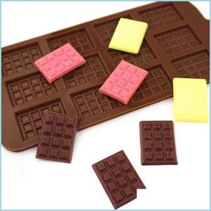 Cake Tools New Sile Mold 12 Even Chocolate Fondant Patisserie Candy Bar Mod Cake Mode Decoration Kitchen Baking Acces Drop Delivery Dh8Sy