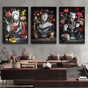 Картины с одной панелью картины творческая абстракция маскированная скульптура Canvas Art Poster и графы граффити Тату