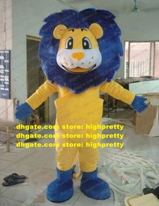Cool Yellow Lion Mascot Costume Mascotte Leone Simba Simbalion с белыми щеками голубые волосы желтые носы № 2784