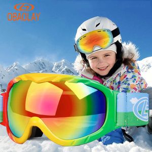 Kayak Goggles Çocuklar için Goggs Çocuk Kız Kızlar Cam Anti Sis NS Kış Kar Gözlükleri Snowboard Gogg Googs L221022