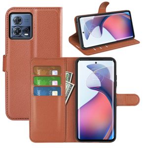 Кожаные чехлы для телефона для Moto S30 X30 G62 G42 G52 G22 G32 G Stylus Power Edge 30 20 Pro Lychee Litchi Cale Case с картами слотами