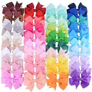 20 renk şeker rengi 8 inç bebek kurdele yay saç tokası klipler kızlar büyük bowknot barrette çocukları saç yığıları çocuklar saç aksesuarları c1022