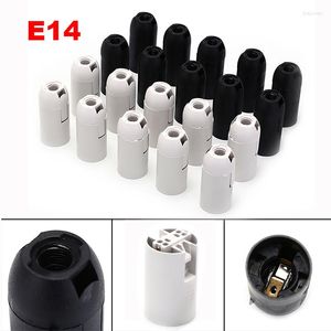 Lamp Holders 10pcs Practical E14 Light Bulb Holder Socket Lampshade Ring 2A 250V 2 Color Small Screw Cap Lighting Accessories