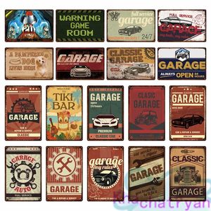 Vintage Garaj Araba Operasyon Servisi Etiket Metal Boyama Demir Teneke İşaret Duvar Sanat Resmi Garaj Otomobilleri için Dükkan Carport Dekor 20x30 Woo