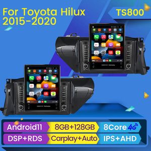Toyota Hilux An120 2015 için Android 11 Araba DVD Multimedya Radyo Oyuncusu - 2018 GPS Stereo DSP Carplay Auto Bt No 2din DVD
