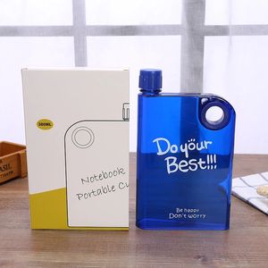 Su Şişesi Yaratıcı Yeni Şeffaf Ket Sütü Açık Mekan Taşınabilir Kitap Kettle Plastik Kalça Şişesi Şarap Defter Şişelenmiş Botella Flexib