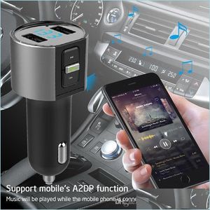 Araba Sesli Araba O FM Verici Bluetooth 5.0 MP3 çalar eller avcı Çakır Çift USB Şarj Pil Voltaj Algılama U Disk PL DHKZW