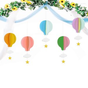 Parti Dekorasyonu 1P Hava Balon Kağıt Çelenk Asma Dekor Süsleri Düğün Bebek Duş Doğum Günü Po Booth Malzemeleri