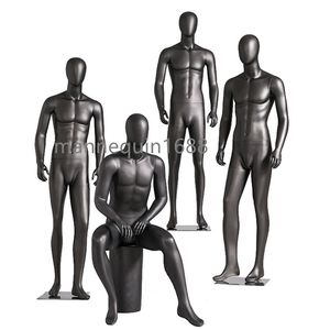 Şık giyim ekran Tam vücut toptan erkek manken standı siyah oturan yetişkinler erkek mankenler dayanıklı fiberglas göstererek ayakta duran kukla modeller