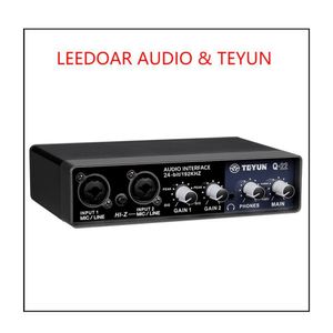 Другие аксессуары AV Teyun Q-22 Q-12 Q-24 Профессиональный звуковой монитор аудио-карт электрогитара для живой вещательной студии поет компьютер 221025