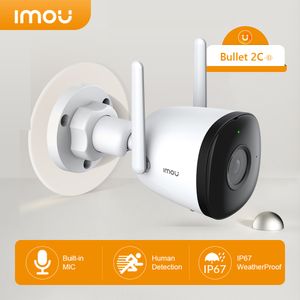 Dome Cameras Imou Bullet2c Wi -Fi IP -камера с точечным и микрофоном на открытом воздухе IP67, защищенные от атмосфера двойной антенной облако и SD -карты Video 221025