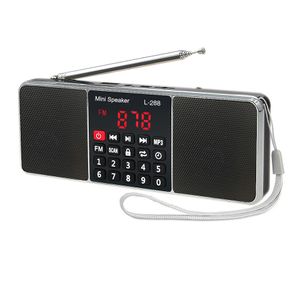 Radyo Eonko L-288 Süper Bas Stereo FM Radyo Hoparlörü TF USB AUX Kilit Düğmesi Şarj Edilebilir Pil 221025