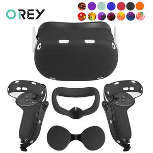 3D Glasses Silicone Protective Cover Shell Case For Oculus Quest 2 For Quest2 VR Headset Head Face Cover Eye Pad Handle Grip VR Accessories 221025