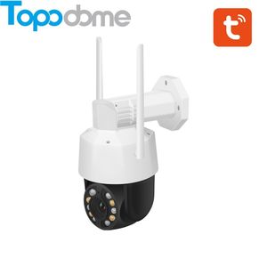 Dome Cameras Topodome 5MP WiFi TF Card Voice Intercom 40X Optical Zoom Humanoid Tracking 5Inch Infrared Floodlight Tuya PTZ IP Camera 221025