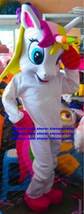 New Unicorn Flying Horse Rainbow Pony Costume della mascotte Personaggio dei cartoni animati per adulti Outfit Suit Promozioni di marketing PARCO A TEMA CX4027