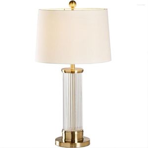 Настольные лампы 36x65 см постмодернистской лампы Золотая простая хрустальная модель гостиной