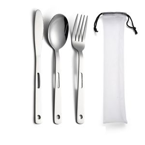 3pcs set Stainless Steel Cutlery Set Ultra Lightweight Knife Fork Spoon For Home Use Travel Camping Picnic Cutlery Sets