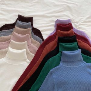 Kadın Sweaters JMPRS Bahar 2022 Kadın Yavurucu Sökü Kazak Uzun Kollu Örme Katı Jumper Sıradan Sonbahar Basic Ladies Ucuz Üstler J220915