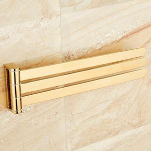 Kitchen Faucets Vidric To Seoul Gold Portasciugamani Attività da bagno Rotate Bar Double Hanging Three