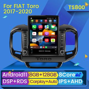 Araba DVD Radyo Stereo 2 Din Oyuncusu Android 11 Fiat Toro için Carplay 2017-2020 Tesla tarzı Carplay Multimedya GPS Navigasyon