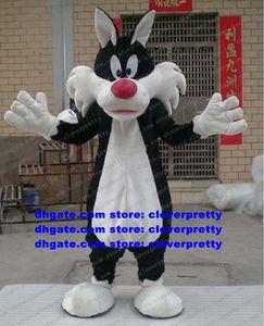 Siyah Sylvester Kedi Maskot Kostüm Mascotte Moggie Yavru Kurt Yetişkin Çizgi Film Karakteri Kıyafet Takım Elbise Açılış Resepsiyon Film Sahne No.2579