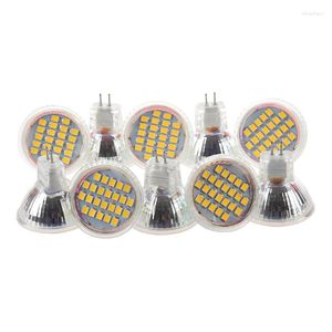 HLZS-10pcs MR11 GU4 Sıcak Beyaz 3528 SMD 24 LED HOME SPOTLIGHT LAMP LAMP SUMUT 1W 12V