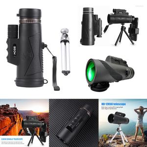 Телескоп 12x50/80x100 HD монокулярный Zoom Zoom Portable Day/Night Vision Camping Clip Outdoor Outdoor