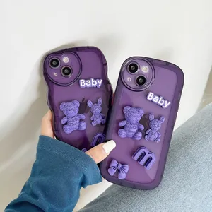 Case di telefono fai -da -te 3d cool 3d fatte a mano Ultra sottili graziose adorabili cristallo trasparente in silicone morbido TPU Cover per iPhone 14 13 12 11 pro max xr xs max 8 7 6s plus