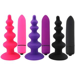 Güzellik ürünleri 2pcs arka bahçe anal fiş silikon vibratörler eşcinsel ürünler yetişkin toptan oyuncaklar kadınlar için butt gumgum