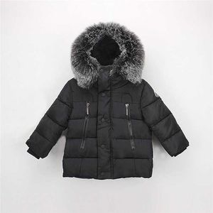 Casaco de jaqueta de meninos bebês casaco de inverno para garotas quentes de capuz grossas, casaco de roupas de roupas para crianças meninas de menino