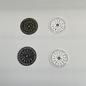 Uhr-Reparatur-Sets, weiß, schwarz, Datumsrad, Uhrwerk, Zifferblatt, Krone bei 3/3,8, chinesische englische Version für NH36A-Ersatzzubehör