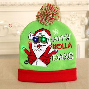 Рождественская шляпа шляпа олень снеговик медведь Санта -Клаус Зимний вязаный детский шапок шапки для мальчика для мальчиков шляпы
