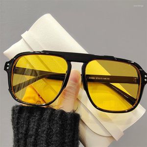 Óculos de sol 2022 quadro oversize moda mulheres homens condução ciclismo esporte óculos de sol vintage marca design tons óculos uv400