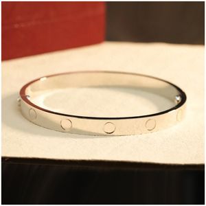 Love Bangle Full Diamond Vint Designer Bracelets Fashion Jewelry Foman Design 4 -миллиметровый платиновый браслет розового золота для женщин для женщин.