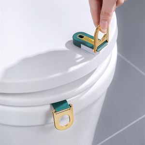 Tuvalet koltuk kapakları kaldırıcı tutamağı kendi yapışkan kaldırıcılar hijyen dokunmaktan kaçının halkalar kapak flip cihaz tutamağı sekmesi 10.5x2.5cm toptan satış