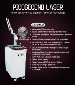 Новая технология ND YAG Picosecond Laser Pico Q переключенная татуировка