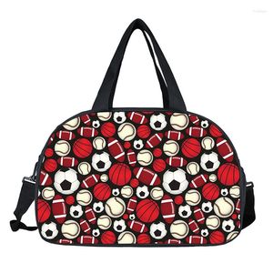 Duffel Bags Cool Soccerly Footbally / Basketball Baseball Print Travel Touts Casual Dembers Outdoor Multifunction Duffle Holder