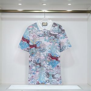 Moda Erkek Polo Gömlek Tasarımcısı Kaplan Logolu Baskı Üst Gündelik Lüks Kostüm Sokak Kısa Kollu Giyim Klasik Çok Yönlü Fabrika Doğrudan Toptan Fiyat