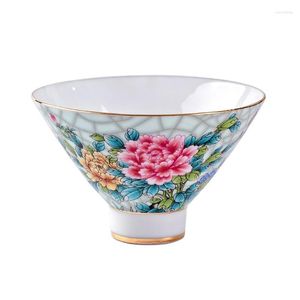 Кружки Jingdezhen Ceramic Tea Cups Emamel Color Hat Cup Cup Creative Ceremony Set