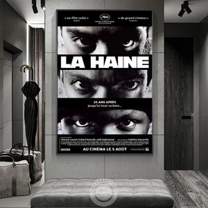 La Haine 1995 Фильмы принты холст, рисовать ненависть винтажную плакат французский криминальный драма классический фильм на стенах искусство картинка спальня домашняя декор художественные фото могут настроены настраивать