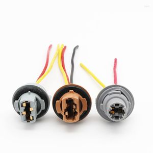Lighting System 2Pcs T13 T20 7440 7443 Bulb Socket W21W W21 5W Adapter Wire Harness For Car Turn Signal Brake Light Base Accessories