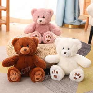 4 Farben Bären mit Perle Plüschpuppe Weiches Stofftier Teddybär Plüschtiere Kinder Mädchen Valentinstag Geburtstagsgeschenk