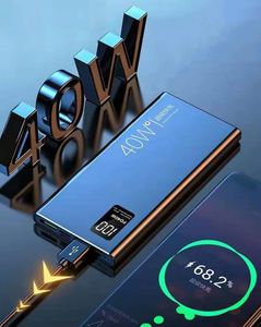 Sıcak PD40W Süper Hızlı Şarj Güç Bankası Taşınabilir 20000 MAH Dijital Ekran İPhone için Harici Pil Şarj Cihazı Xiaomi Huawei