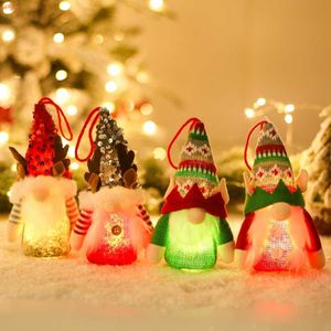 LED Çok Fonksiyonlu Işıklar Gnome Noel Dekorasyonları 2023 Yüzsüz Bebek Ev Süslemesi İçin Mutlu Noel Dekorasyonları Mutlu Yıllar 2022 Festoon Çelenk