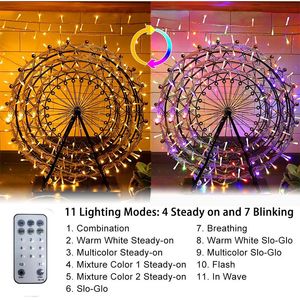 LED String Işık Noel Işıkları Düşük Voltaj 30V Sıcak Beyaz Renkli Çift Renkler Su Geçirmez 23M 33M Tatil Dekorasyonu