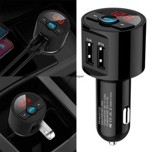 USB ChargerTransmitter Modülatörü FM kablosuz araba Bluetooth 3.6a Fast Charger USB Otomatik Aux Radyo Oyuncu MP3 Müzik Klip Kiti